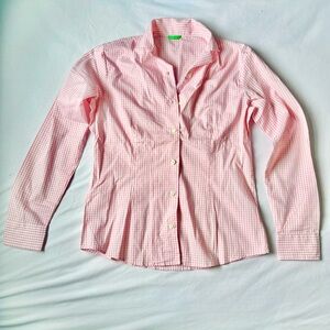 Made in Italy United Colors of Benetton Pink Gingham Top